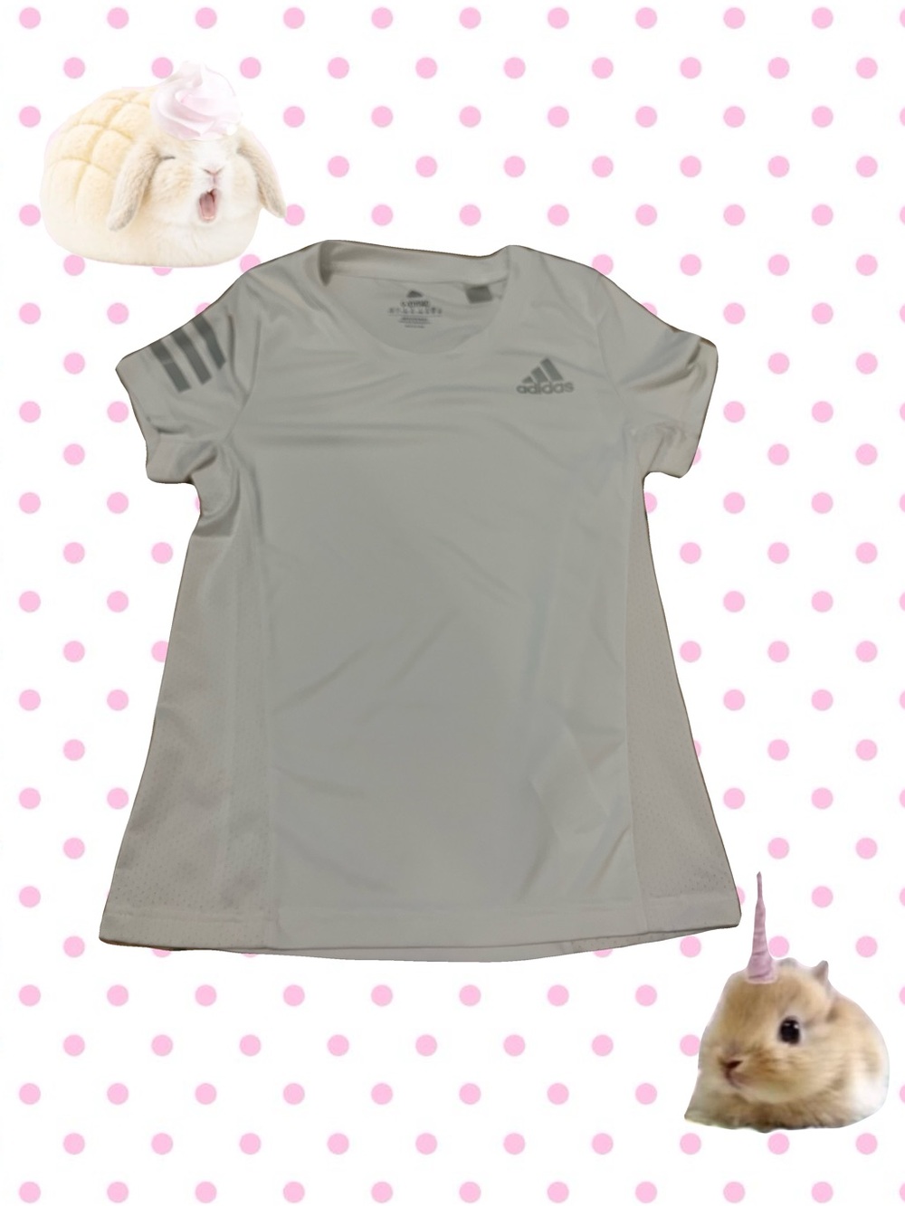 adidas Light Gray Short Sleeve Active Tee - Unisex